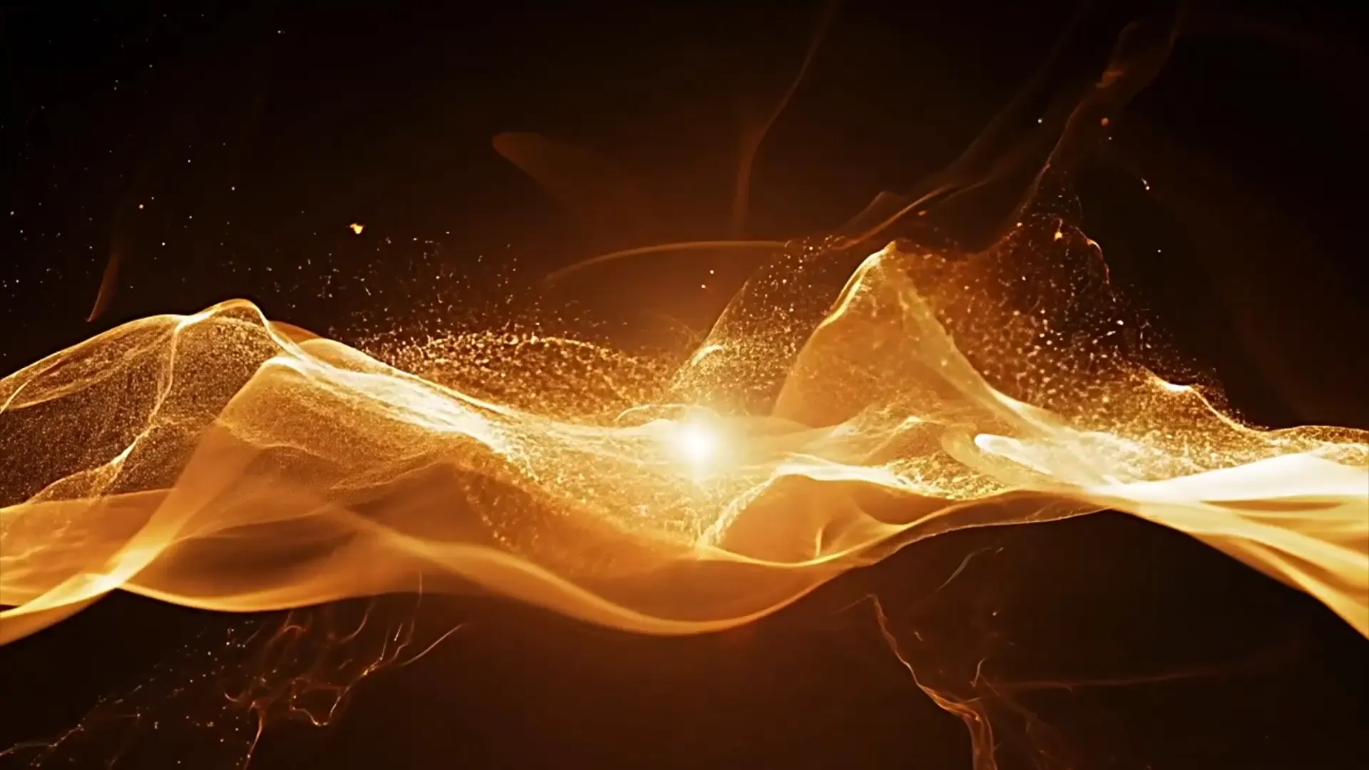 Cinematic Gold Wave Particle Overlay for Luxury Award Show Projects